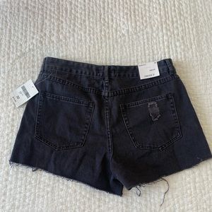 Forever 21 Black Distressed Denim Shorts